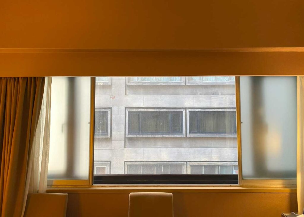 シーザーパーク台北の客室の窓からの眺め